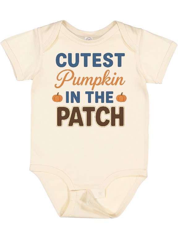Cutest Pumpkin in the Patch Fall Thanksgiving Boys or Girls Baby Bodysuit