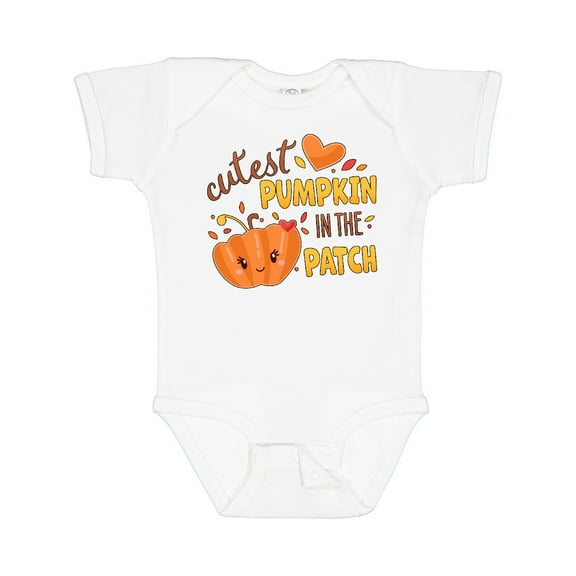 Inktastic Cutest Pumpkin in the Patch with Orange Heart Boys or Girls Baby Bodysuit