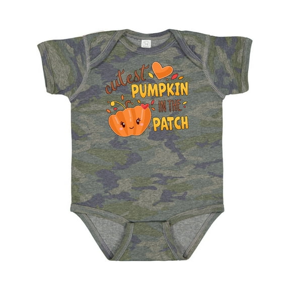 Inktastic Cutest Pumpkin in the Patch with Orange Heart Boys or Girls Baby Bodysuit
