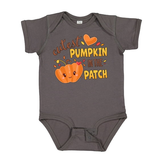 Inktastic Cutest Pumpkin in the Patch with Orange Heart Boys or Girls Baby Bodysuit