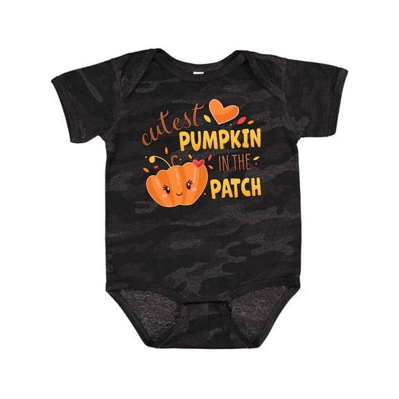 Inktastic Cutest Pumpkin in the Patch with Orange Heart Boys or Girls Baby Bodysuit
