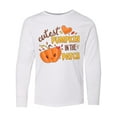 thumbnail image 1 of Inktastic Cutest Pumpkin in the Patch with Orange Heart Long Sleeve Youth T-Shirt, 1 of 5