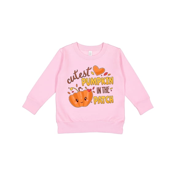 Inktastic Cutest Pumpkin in the Patch with Orange Heart Toddler Sweatshirt