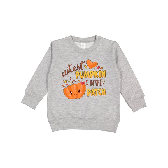 Inktastic Cutest Pumpkin in the Patch with Orange Heart Toddler Sweatshirt