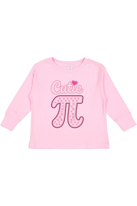 Cutie Pi Math Boys or Girls Long Sleeve Toddler T-Shirt