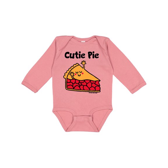 Inktastic Cutie Pie Boys or Girls Long Sleeve Baby Bodysuit