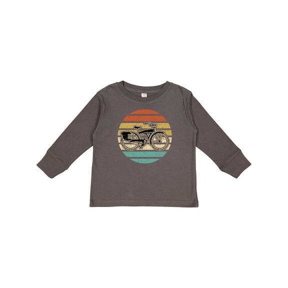 Inktastic Cycling Vintage Bicycle for Cyclist Boys or Girls Long Sleeve Toddler T-Shirt