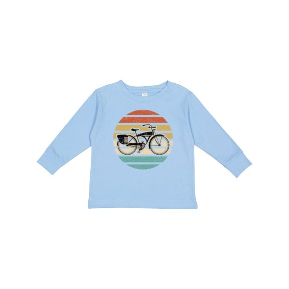 Inktastic Cycling Vintage Bicycle for Cyclist Boys or Girls Long Sleeve Toddler T-Shirt