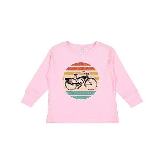 Inktastic Cycling Vintage Bicycle for Cyclist Boys or Girls Long Sleeve Toddler T-Shirt