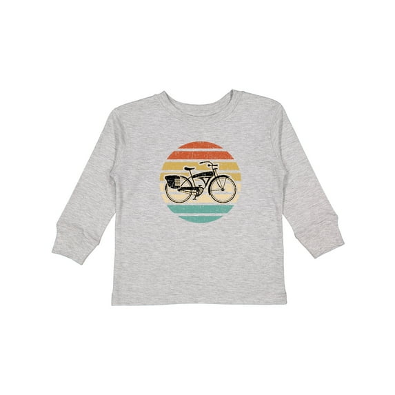 Inktastic Cycling Vintage Bicycle for Cyclist Boys or Girls Long Sleeve Toddler T-Shirt
