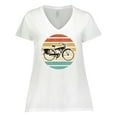 thumbnail image 1 of Inktastic Cycling Vintage Bicycle for Cyclist Women's Plus Size V-Neck T-Shirt, 1 of 5