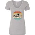 thumbnail image 1 of Inktastic Cycling Vintage Bicycle for Cyclist Women's V-Neck T-Shirt, 1 of 5
