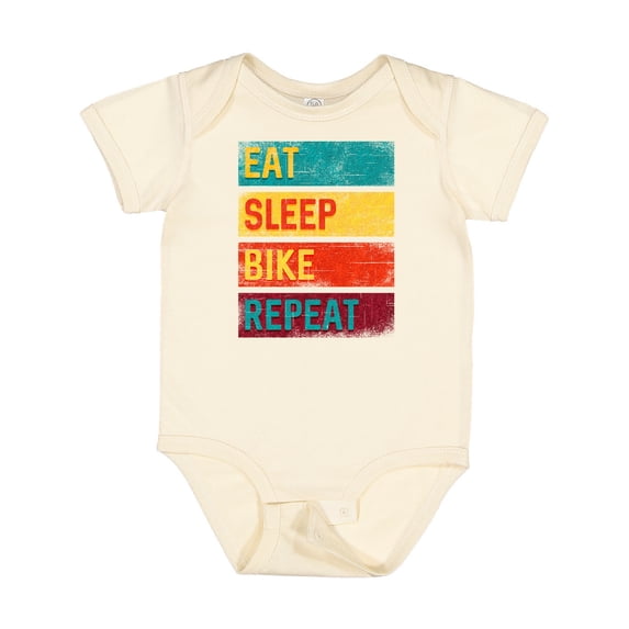 Inktastic Cyclist Biking Eat Sleep Bike Repeat Boys or Girls Baby Bodysuit