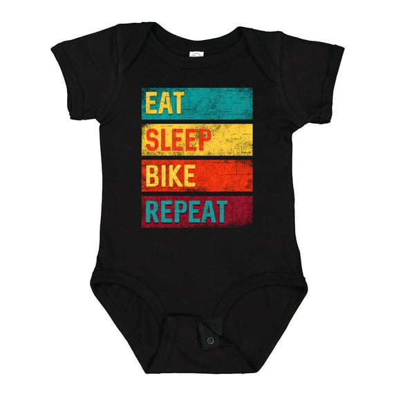 Inktastic Cyclist Biking Eat Sleep Bike Repeat Boys or Girls Baby Bodysuit