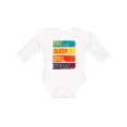 thumbnail image 1 of Inktastic Cyclist Biking Eat Sleep Bike Repeat Boys or Girls Long Sleeve Baby Bodysuit, 1 of 5