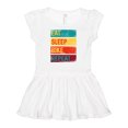 thumbnail image 1 of Inktastic Cyclist Biking Eat Sleep Bike Repeat Girls Baby Dress, 1 of 5