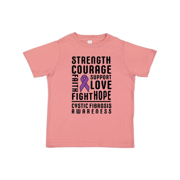 Inktastic Cystic Fibrosis Awareness Strength Courage Support Boys or Girls Toddler T-Shirt