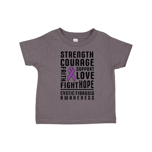 Inktastic Cystic Fibrosis Awareness Strength Courage Support Boys or Girls Toddler T-Shirt