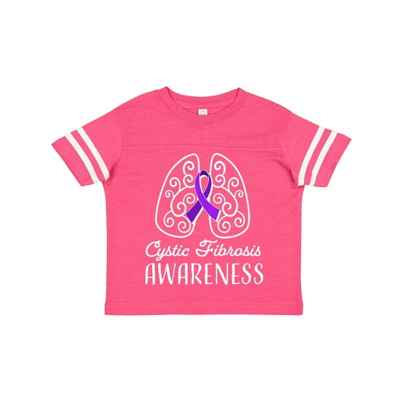 Inktastic Cystic Fibrosis Awareness with Ribbon and Lungs Boys or Girls Toddler T-Shirt