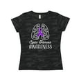 thumbnail image 1 of Inktastic Cystic Fibrosis Awareness with Ribbon and Lungs Women's T-Shirt, 1 of 5