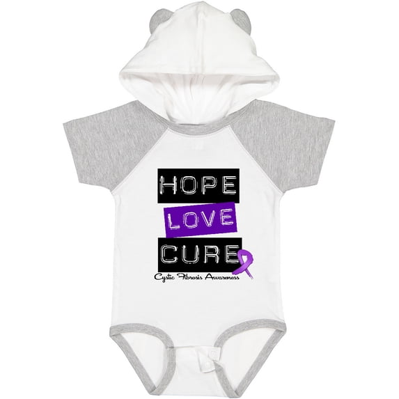 Inktastic Cystic Fibrosis Hope Love Cure Boys or Girls Baby Bodysuit