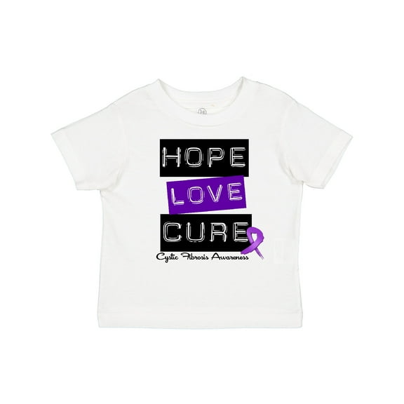 Inktastic Cystic Fibrosis Hope Love Cure Boys or Girls Toddler T-Shirt