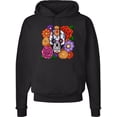 thumbnail image 1 of Inktastic DÃ­a De Los Muertos Calavera Skull and Flowers Adult Hoodie Sweatshirt, 1 of 4