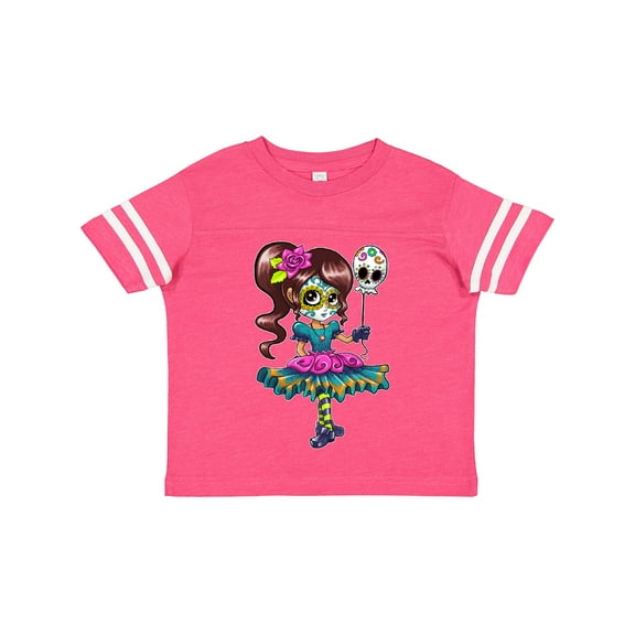 Inktastic DÃ­a De Los Muertos Girl with Skull Balloon Boys or Girls Toddler T-Shirt