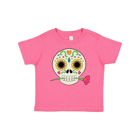 Inktastic Día De Los Muertos Skull with Flower Boys or Girls Baby T-Shirt