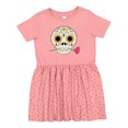 thumbnail image 1 of Inktastic DÃ­a De Los Muertos Skull with Flower Girls Toddler Dress, 1 of 5