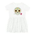 thumbnail image 1 of Inktastic DÃ­a De Los Muertos Skull with Flower Girls Toddler Dress, 1 of 5