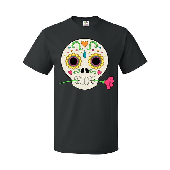 Inktastic DÃ­a De Los Muertos Skull with Flower T-Shirt