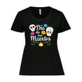 thumbnail image 1 of Inktastic DÃ­a De Los Muertos Sugar Skulls Women's Plus Size T-Shirt, 1 of 5