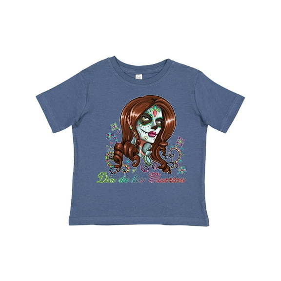 Inktastic DÃa De Los Muertos in Sugar Skull Makeup Boys or Girls Toddler T-Shirt