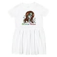 thumbnail image 1 of Inktastic DÃ­a De Los Muertos in Sugar Skull Makeup Girls Toddler Dress, 1 of 5