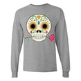 thumbnail image 1 of Inktastic DÃ­a De Los Muertos Skull with Flower Long Sleeve T-Shirt, 1 of 5