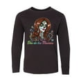 thumbnail image 1 of Inktastic Día de los Muertos Woman in Sugar Skull Makeup Long Sleeve Youth T-Shirt, 1 of 5