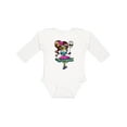 thumbnail image 1 of Inktastic Día de los Muertos girl with decorative skull balloon Boys or Girls Long Sleeve Baby Bodysuit, 1 of 5