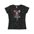 thumbnail image 1 of Inktastic Día de los Muertos girl with decorative skull balloon Women's T-Shirt, 1 of 5