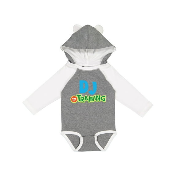 Inktastic DJ in Training Boys or Girls Long Sleeve Baby Bodysuit