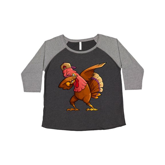 Inktastic Dabbing Turkey Thanksgiving Women's Plus Size T-Shirt