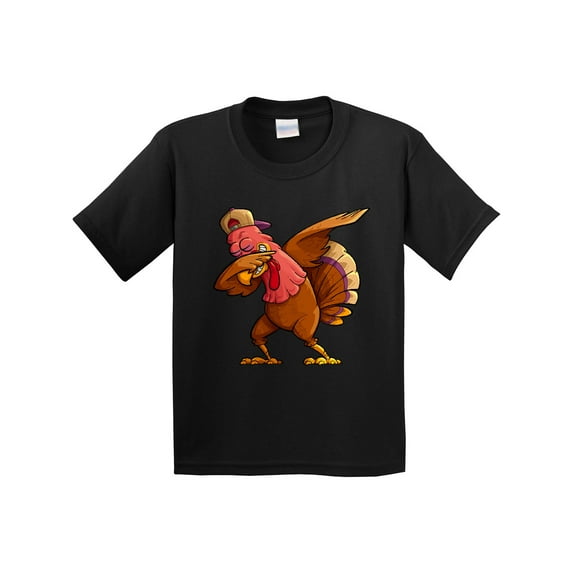 Inktastic Dabbing Turkey Thanksgiving Youth T-Shirt