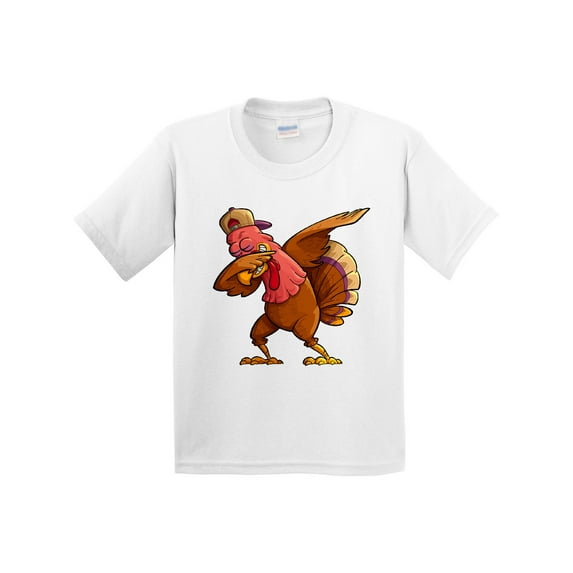 Inktastic Dabbing Turkey Thanksgiving Youth T-Shirt