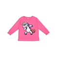 thumbnail image 1 of Inktastic Dabbing Unicorn Boys or Girls Long Sleeve Toddler T-Shirt, 1 of 5