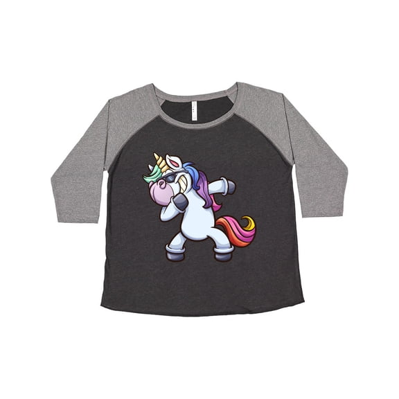 Inktastic Dabbing Unicorn Women's Plus Size T-Shirt