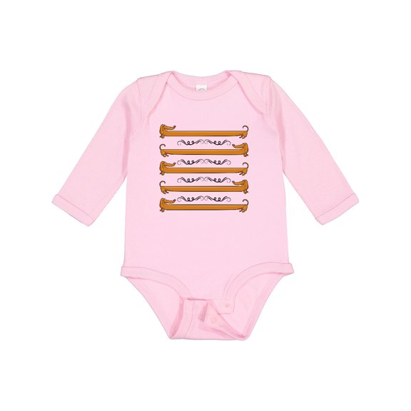 Inktastic Dachshund Dog Funny Puppy Boys or Girls Long Sleeve Baby Bodysuit