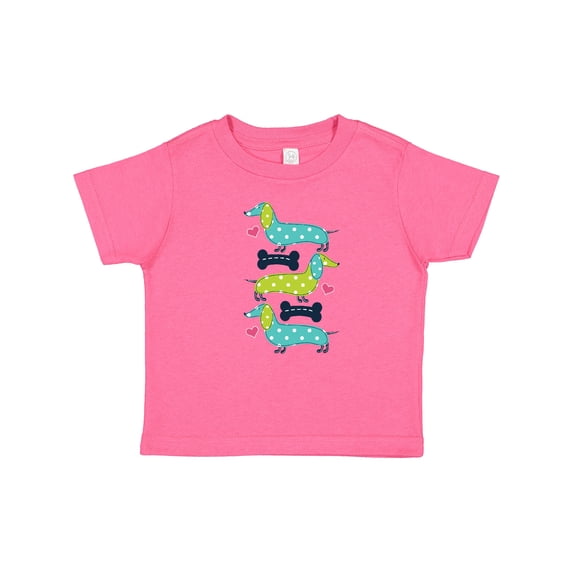 Inktastic Dachshund Dog Lover Polka Dot Puppies Girls Baby T-Shirt