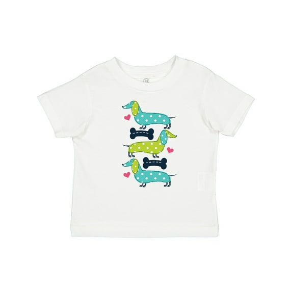 Inktastic Dachshund Dog Lover Polka Dot Puppies Girls Toddler T-Shirt