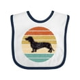 thumbnail image 1 of Inktastic Dachshund Dog Retro Sunset Boys or Girls Baby Bib, 1 of 4