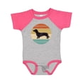 thumbnail image 1 of Inktastic Dachshund Dog Retro Sunset Boys or Girls Baby Bodysuit, 1 of 5